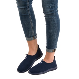 SHELOVET Sneakers slip-on blu navy 2