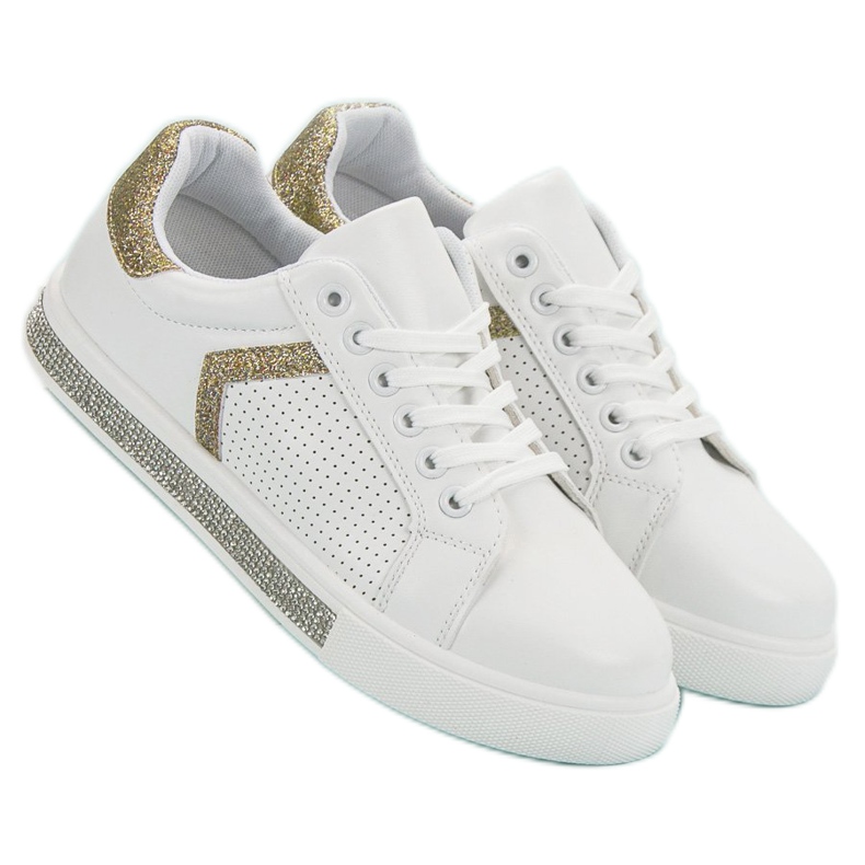 Ideal Shoes Scarpe Sportive Con Cubic Zirconia bianco 1