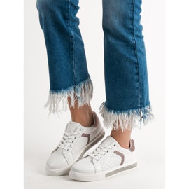 Ideal Shoes Scarpe Sportive Con Cubic Zirconia bianco 1