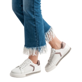 Ideal Shoes Scarpe Sportive Con Cubic Zirconia bianca 2