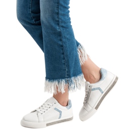 Ideal Shoes Scarpe Sportive Con Cubic Zirconia bianco 2