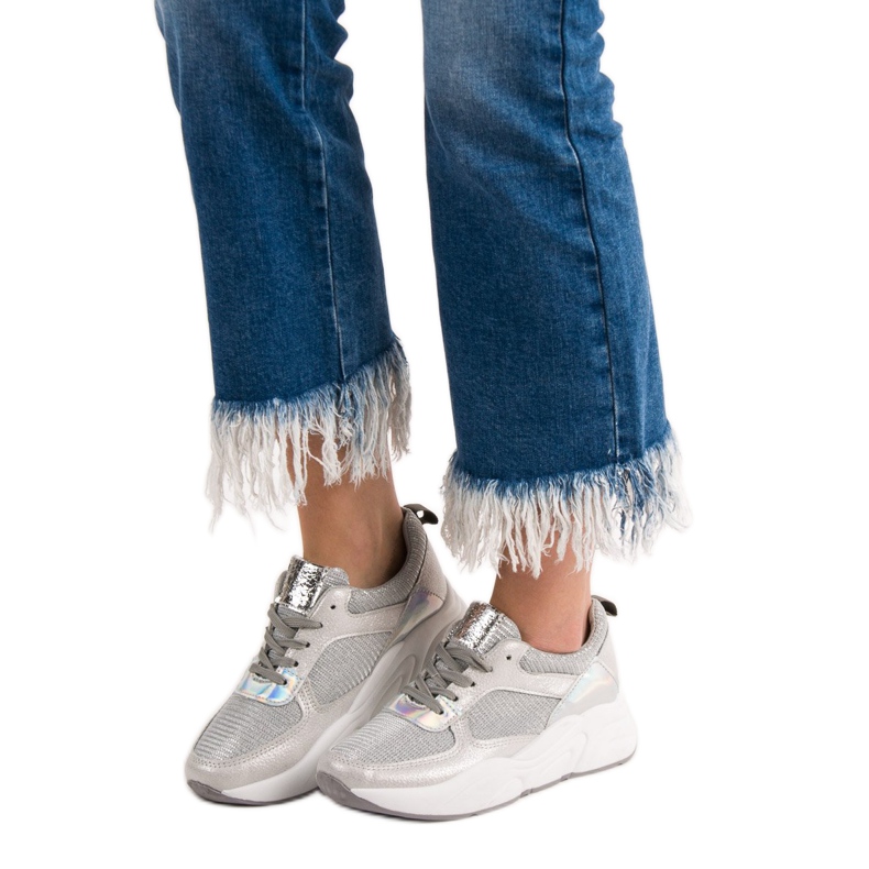 Ideal Shoes Scarpe sportive argento grigio 1