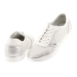 Scarpe sportive da donna Filippo 737 bianche e argento bianco grigio 4