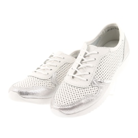 Scarpe sportive da donna Filippo 737 bianche e argento bianco grigio 3