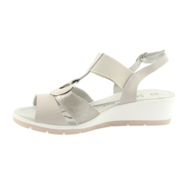 Filippo Comodi sandali con zeppa in pelle marrone grigio 2