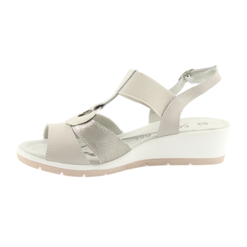 Filippo Comodi sandali con zeppa in pelle marrone grigio 2