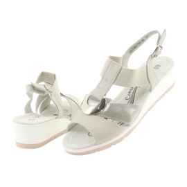 Filippo Comodi sandali con zeppa in pelle marrone grigio 4
