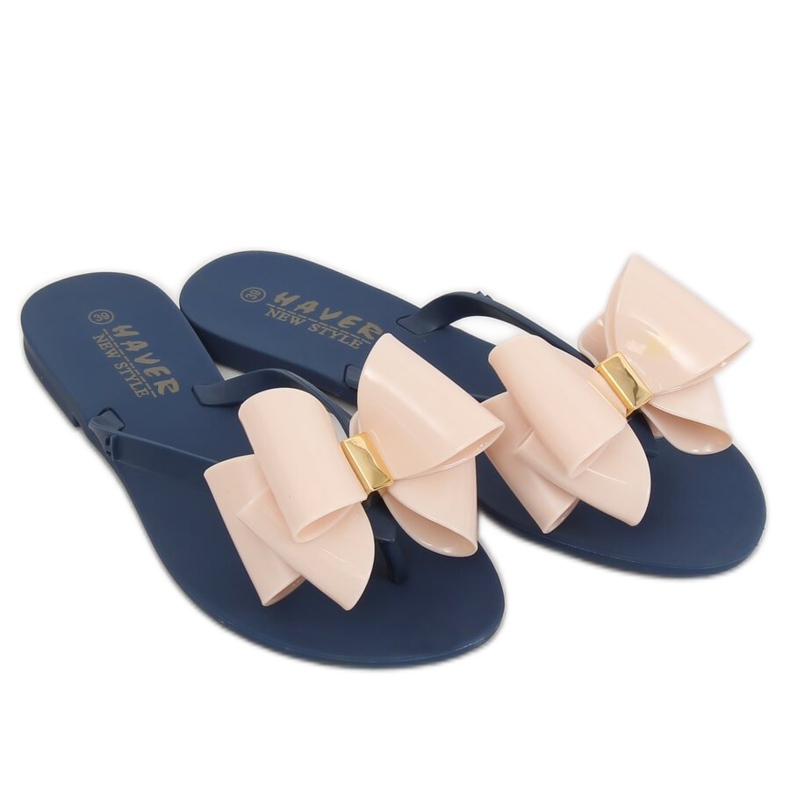 Infradito meliski blu navy-beige KM104 NAVY / D.BEIGE marrone 2