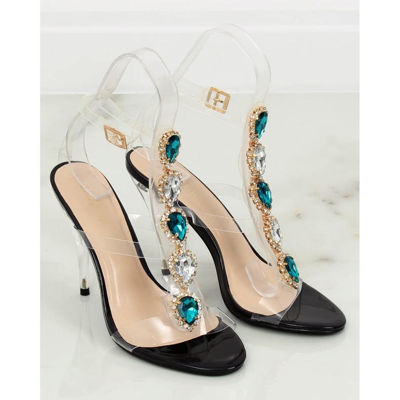 Sandali neri su tacco alto KSL701 Black nero 1