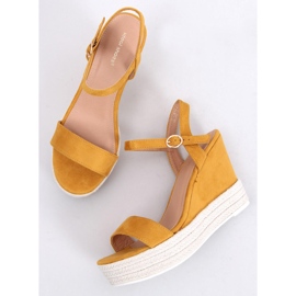 Sandali con zeppa gialli JS-2952 Giallo 1