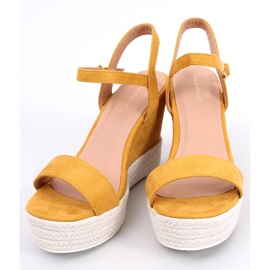 Sandali con zeppa gialli JS-2952 Giallo 2