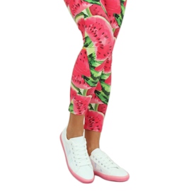 Sneakers da donna bianche e rosa B0-08 WHITE/PEACH bianca 2