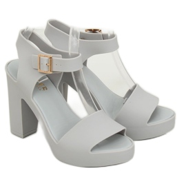 Sandali tacco alto Meliski Grigio KM202 L.GRAY 1