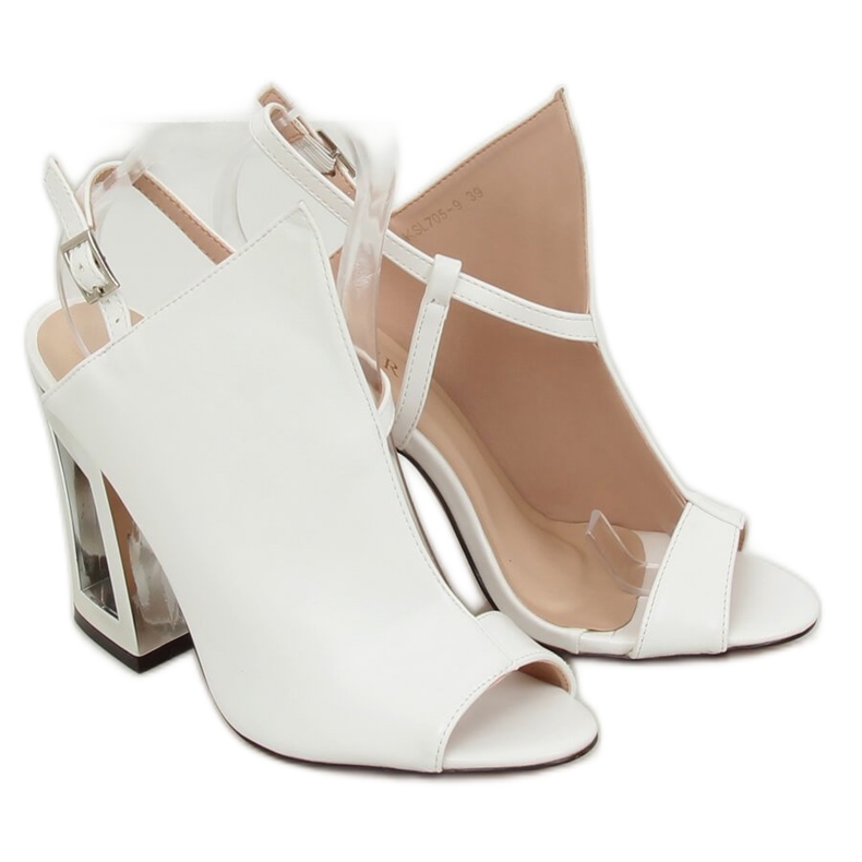 Sandali da donna bianchi KSL705-9 Bianco 1