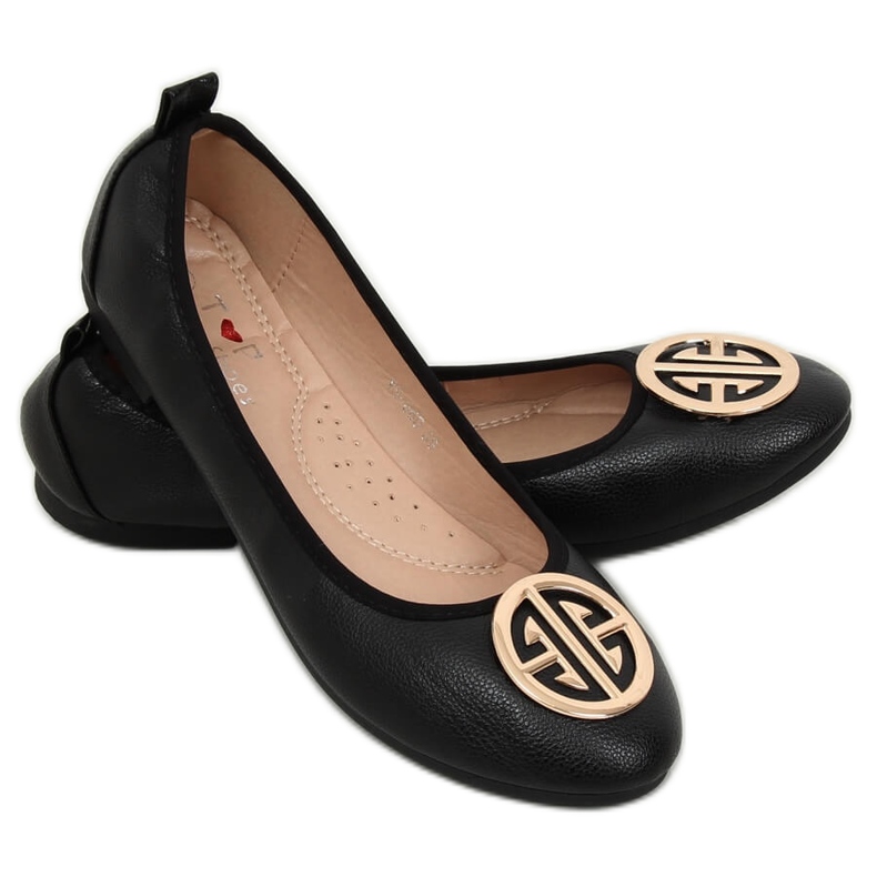 Nero VS-660 Ballerine nere da donna 1