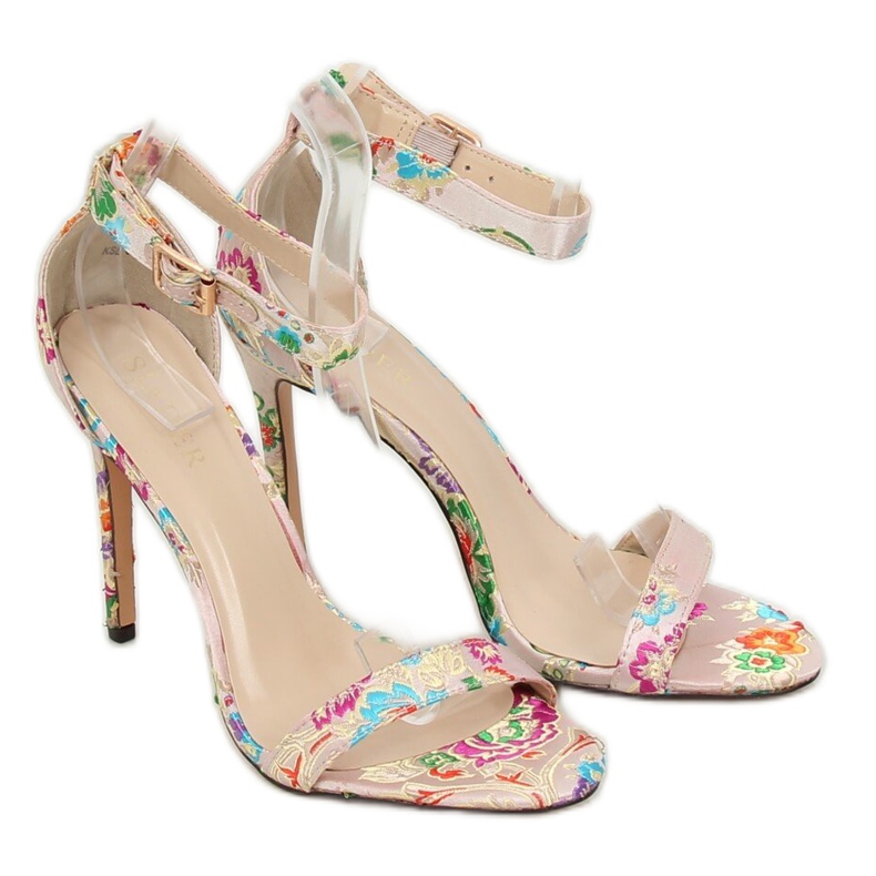 Sandali beige orientali KSL708 Beige marrone multicolore 2