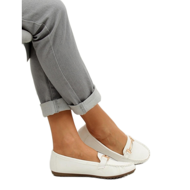 Mocassini da donna bianchi VS-685 White bianco 2