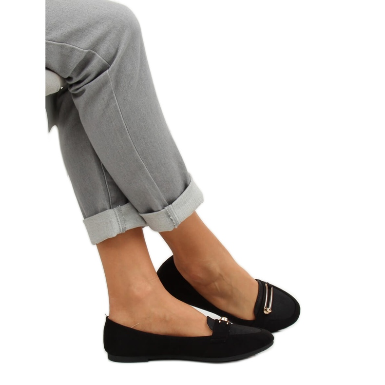 Mocassini neri da donna VS-662 Black nero 1