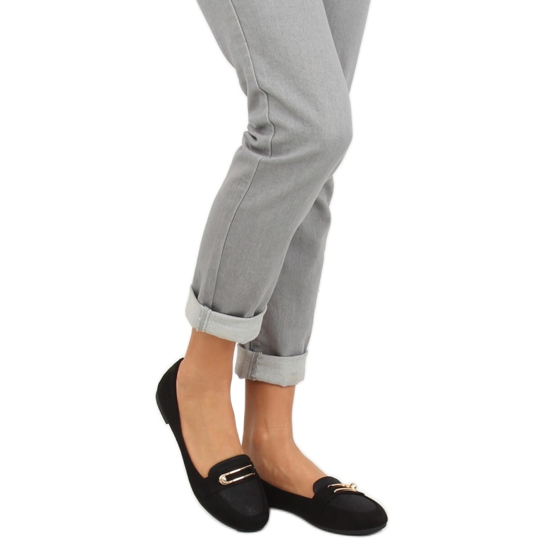 Mocassini neri da donna VS-662 Black nero 2