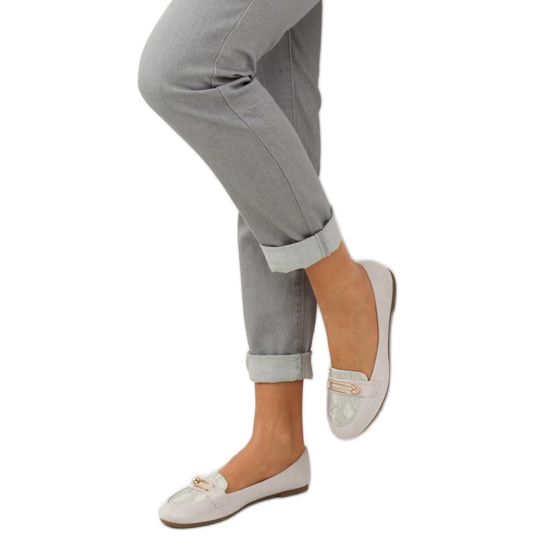 Mocassini da donna grigi VS-662 LT.GREY grigio 1