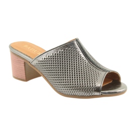 Badura Cappelli in pelle aperta da donna 5311 argento grigio 1