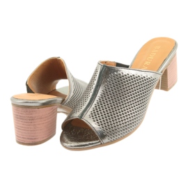 Badura Cappelli in pelle aperta da donna 5311 argento grigio 4
