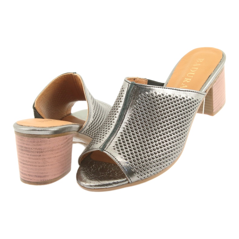 Badura Cappelli in pelle aperta da donna 5311 argento grigio 4
