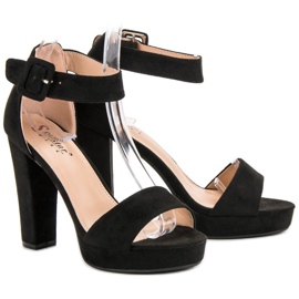 Seastar Sandali sexy sulla piattaforma nero 1