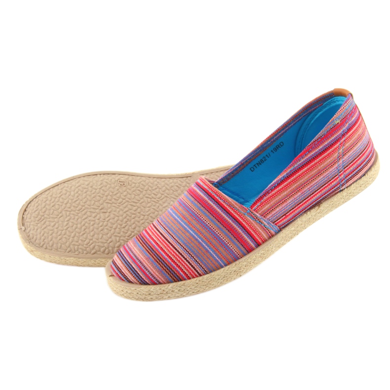 Espadrillas McKey 821 marrone rosso blu rosa 5