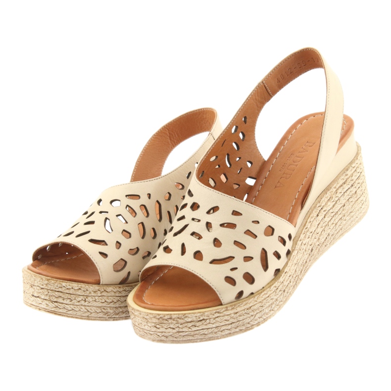 Sandali con zeppa Badura 4812 beige 3