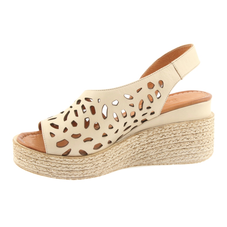 Sandali con zeppa Badura 4812 beige 2