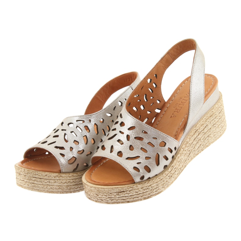 Sandali con zeppa Badura 4722 cappuccino beige 3