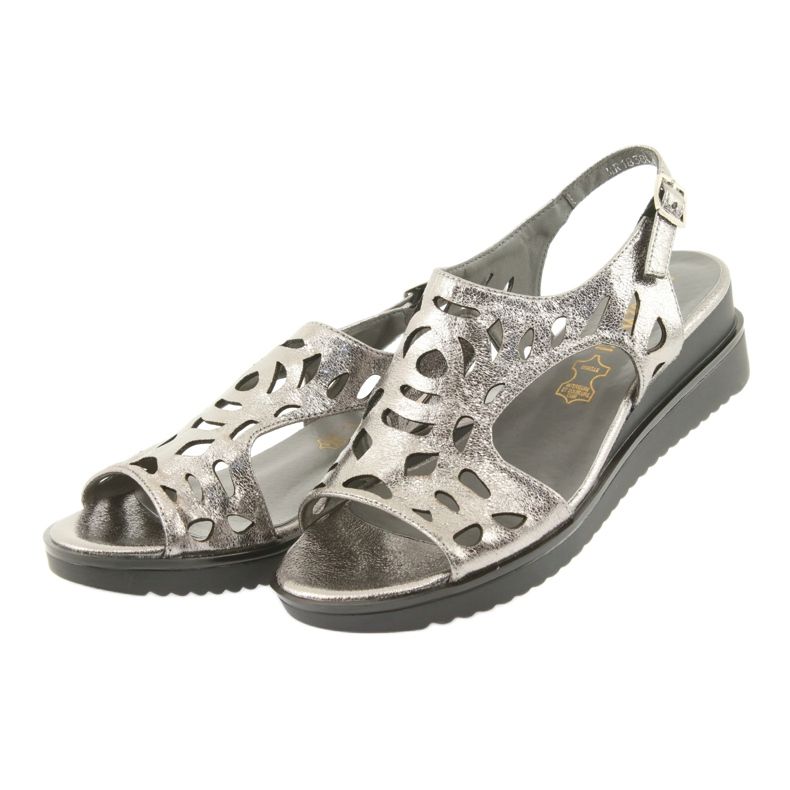 M.Daszyński Sandali Daszyski 1838 metallizzati grigio metallizzato 3