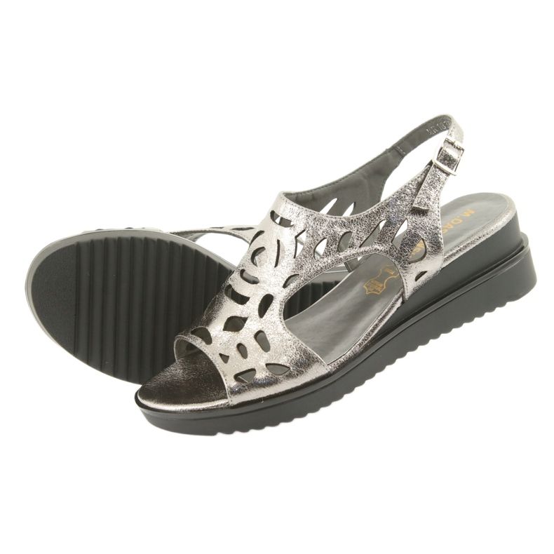 M.Daszyński Sandali Daszyski 1838 metallizzati grigio metallizzato 5