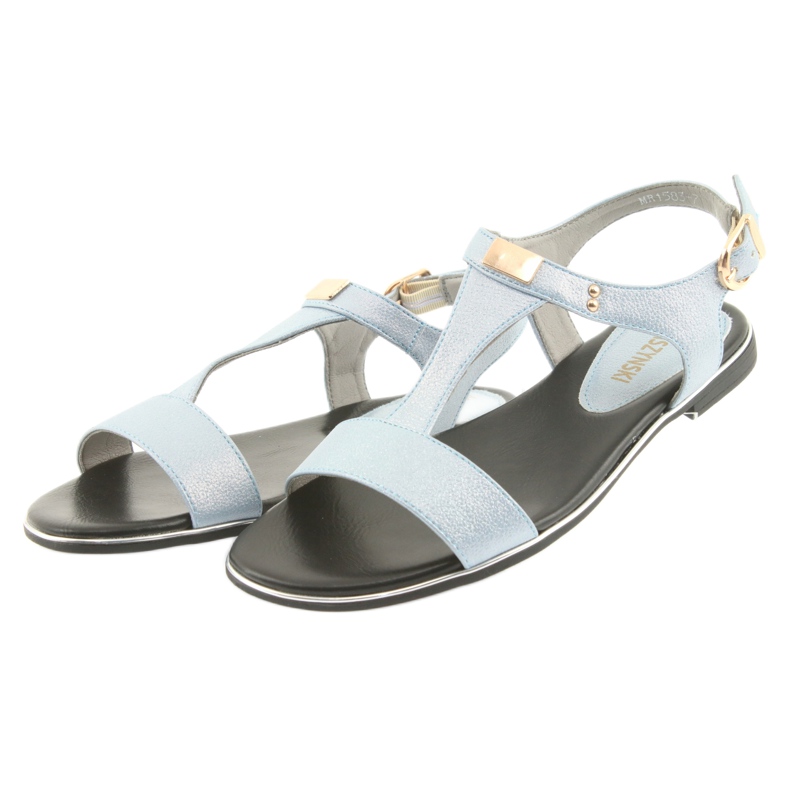 M.Daszyński Sandali blu perla Daszyński MR1583-7 3