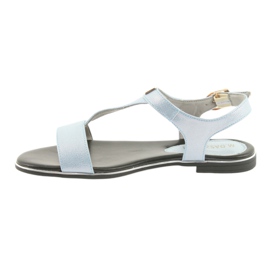 M.Daszyński Sandali blu perla Daszyński MR1583-7 2