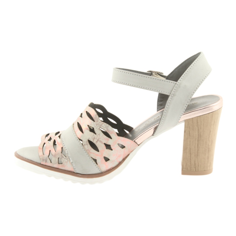 M.Daszyński Daszyński Sandals Openwork sul palo grigio/rosa del 1846 2
