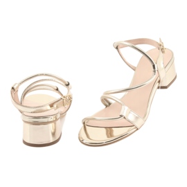 Edeo 3386 sandali oro con tacco d'oro 4