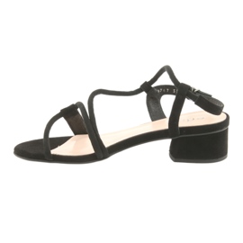 Edeo Sandali in pelle da donna 3386 neri nero 2