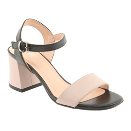 Sandali donna Edeo 3339 cipria/nero rosa 1
