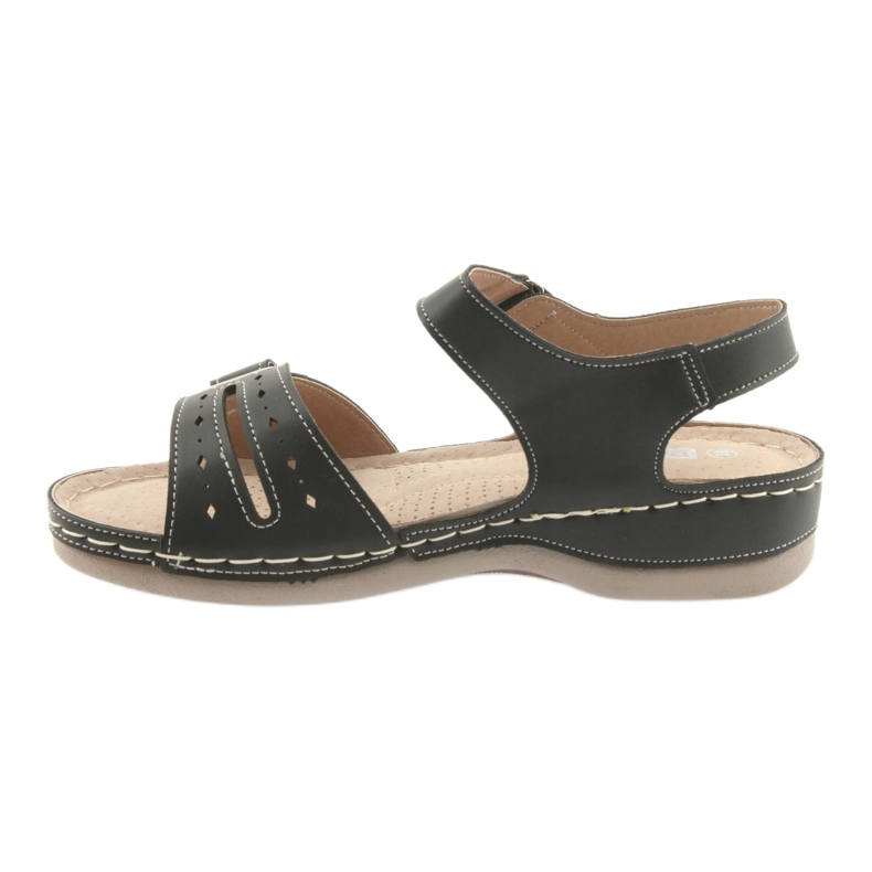 Sandali da donna comfort neri DK 25131 nero 2
