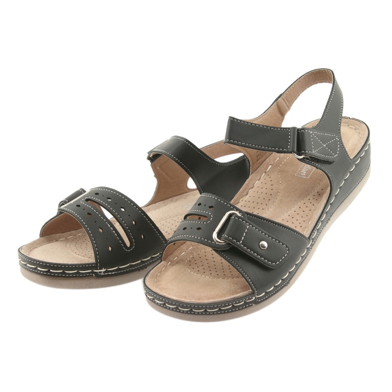 Sandali da donna comfort neri DK 25131 nero 3
