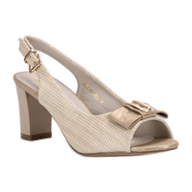 SHELOVET Sandali Eleganti Con Fiocco giallo 2