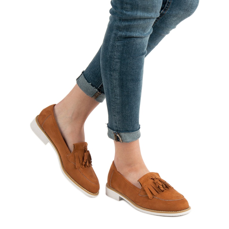 Mocassini VICES in mattoni marrone arancia 2