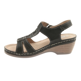 DK Sandali da donna inserto in pelle nera nero 2