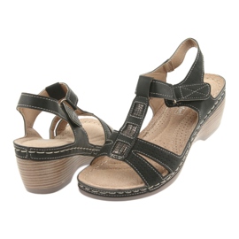 DK Sandali da donna inserto in pelle nera nero 4