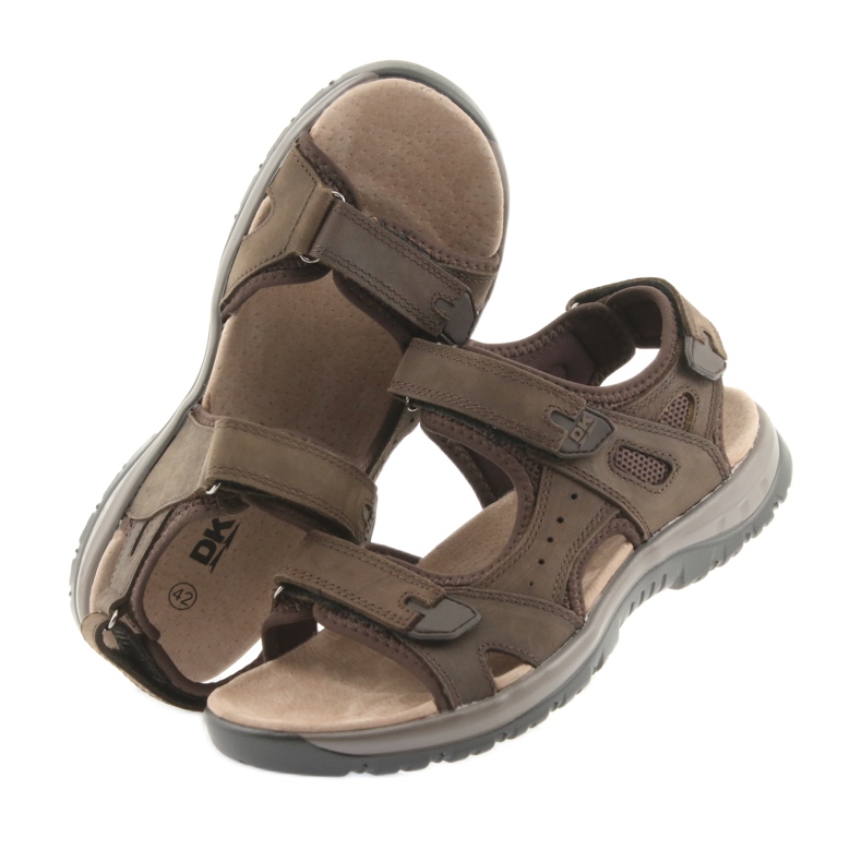 Sandali DK Brown con velcro e fondo leggero in EVA marrone 4
