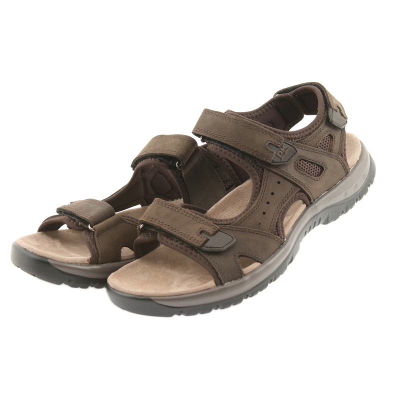 Sandali DK Brown con velcro e fondo leggero in EVA marrone 3