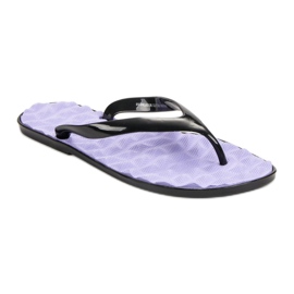 SHELOVET Infradito in gomma viola 1