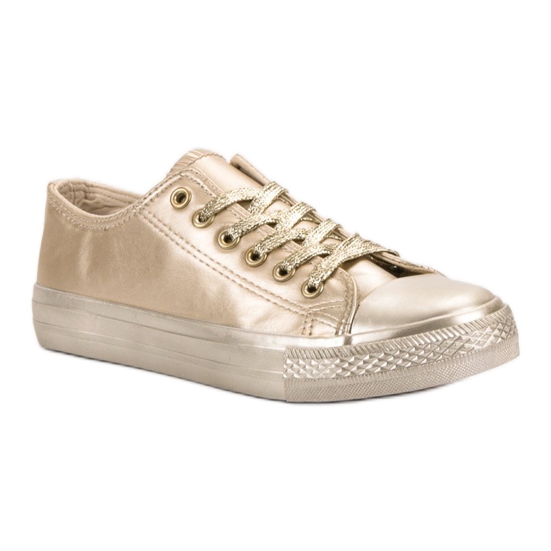 SHELOVET Scarpe da ginnastica dorate d'oro 1